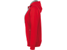 Damen-Kapuzenjacke Bonded M - rot/silber, 75% PES/25% CO