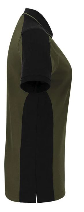 Poloshirt Mikralinar Contrast Gr. S - olive/schwarz