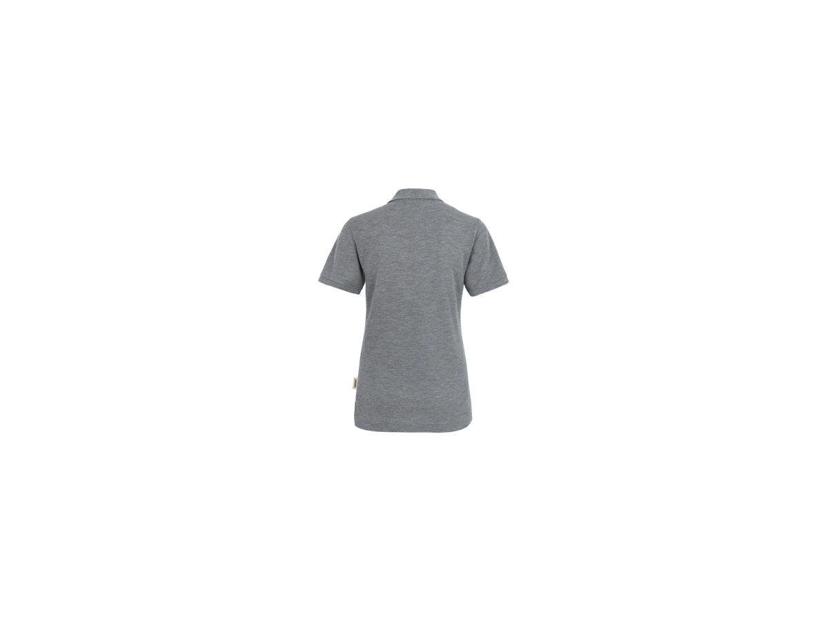 Damen-Poloshirt Top Gr. L, grau meliert - 60% Baumwolle, 40% Polyester, 200 g/m²