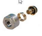Klemmringverschraubung 3/4" Eurokonus - (IVR581) für Mehrschichtenrohr 16 x 2 mm