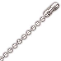 Kugelkette Messing verchromt 2.5 mm