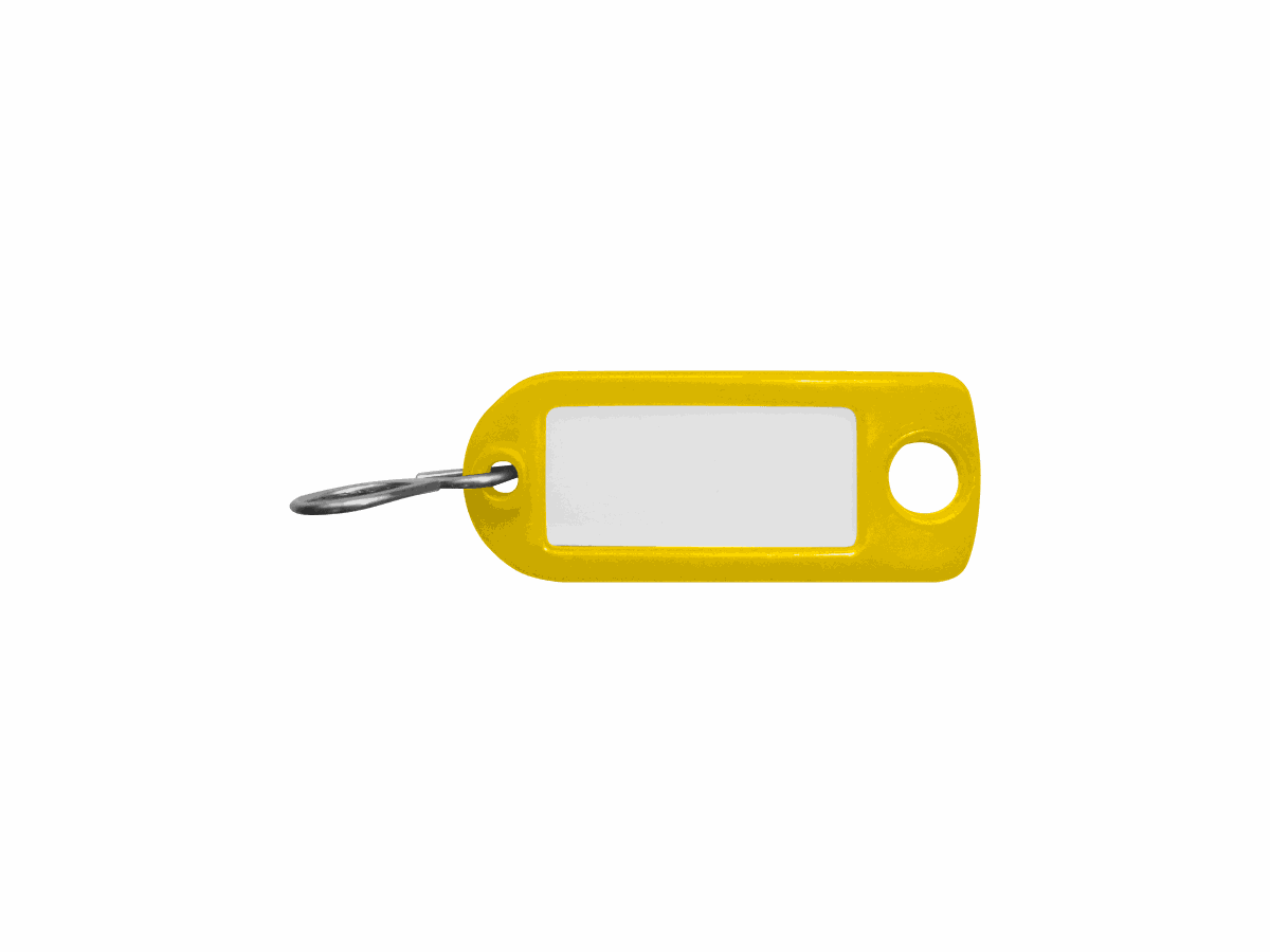 Schlüssel-Etikette gelb