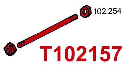 Achse mit Mutter zu Suevia 15+115