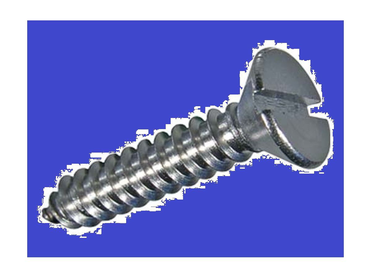 Senk-Blechschrauben mit Schlitz und - Spitze Form C INOX A2 DIN 7972C