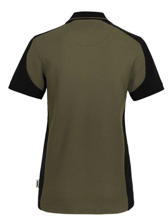 Poloshirt Mikralinar Contrast Gr. S - olive/schwarz