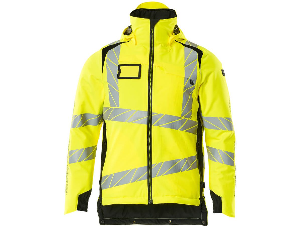 Winterjacke wind- & wasserdicht, Gr. M - hi-vis gelb/schwarz, 100% PES