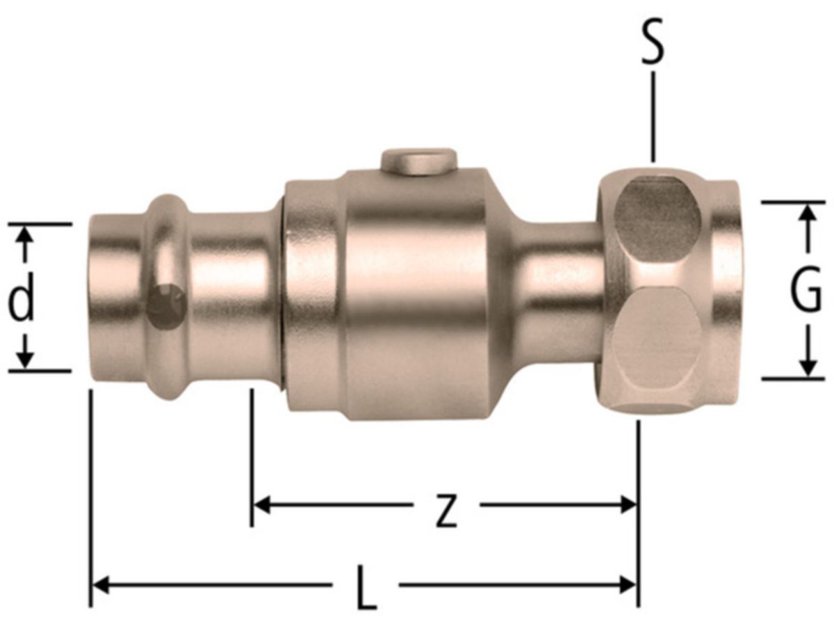 Optipress-Aquaplus-Verschraubung - PN 10
