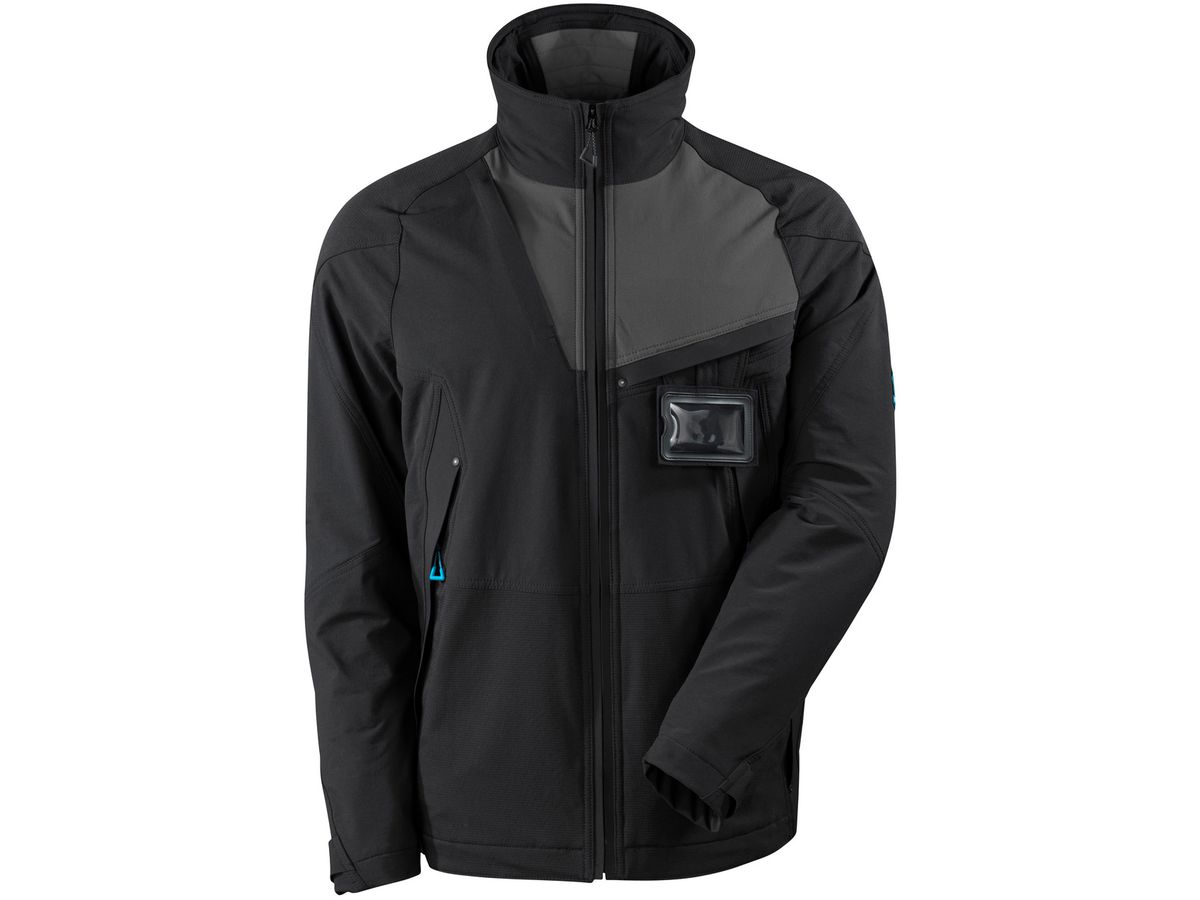 MASCOT Advanced Jacket, Grösse 2XL - schwarz/dunkelanth. 93%Ny./7%El. 240g/m²