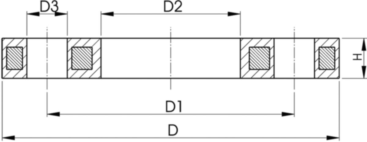 Losflansch Polypropylen m/Stahleinlage - zu Vorschweissbund