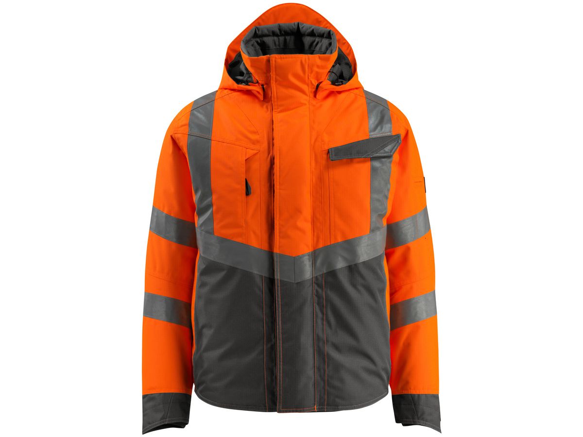 Pilotenjacke Hastings Gr. XL - hi-vis orange/dunkelanth. 100% Polyester