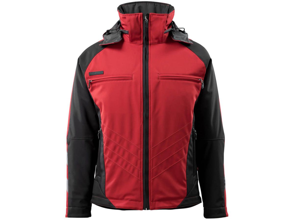 Darmstadt Softshelljacke, Gr. XS - rot/schwarz