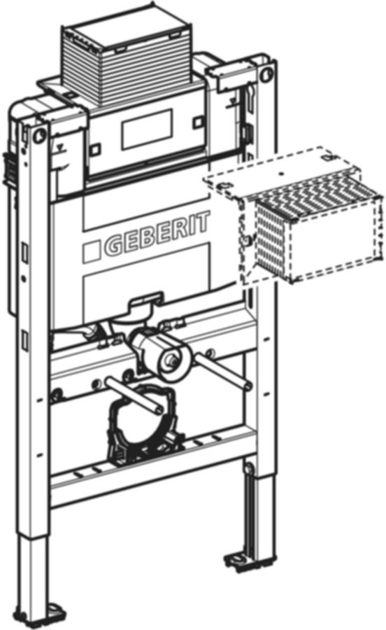 Geberit Duofix-Wand-WC-Element Omega - Typ 82, Betätigung von oben/vorne