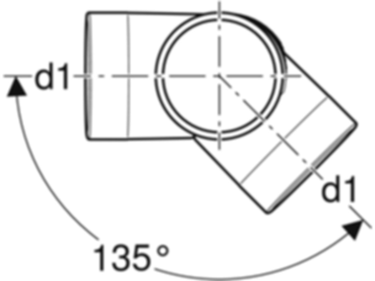 Silent Bogeneckabzweig 88.5°/135°