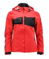 Winterjacke Damenpassform, Gr. 2XL - verkehrsrot/schwarz, 100% PES