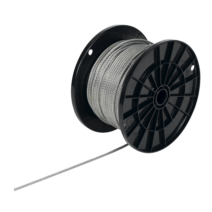 Stahldrahtseil MEISTER verzinkt - mit PVC-Ummantelung, Spule à 100 m
