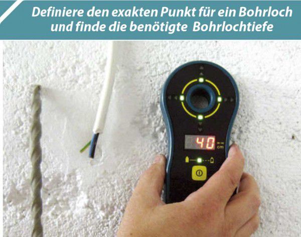 Bohrpunkt Ortungsgerät Vesala PK2 - bis 150cm Wandstärke, +/-3% Genauigkeit