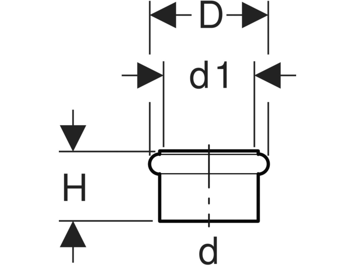 Geberit Steckmuffe 63/56