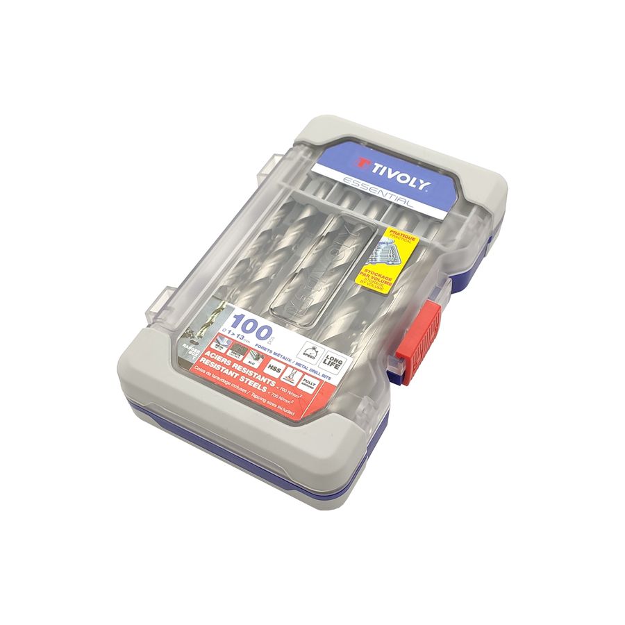 Bohrerset HSS 100 tlg in Rangerbox - geschliffen, DIN 338