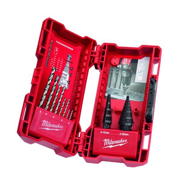 Stufenbohrer-Metallbohrer Set (10-tlg.) - Milwaukee(ø4-12/4-20-/2-3-4-5-6 mm HSS-G
