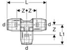 PushFit T-Stück 90° egal, 20