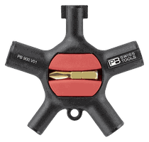 Schaltschrankschlüssel PB 900. V01 - 9-in-1 Tool mit Bithalter, 2 C6 Bits
