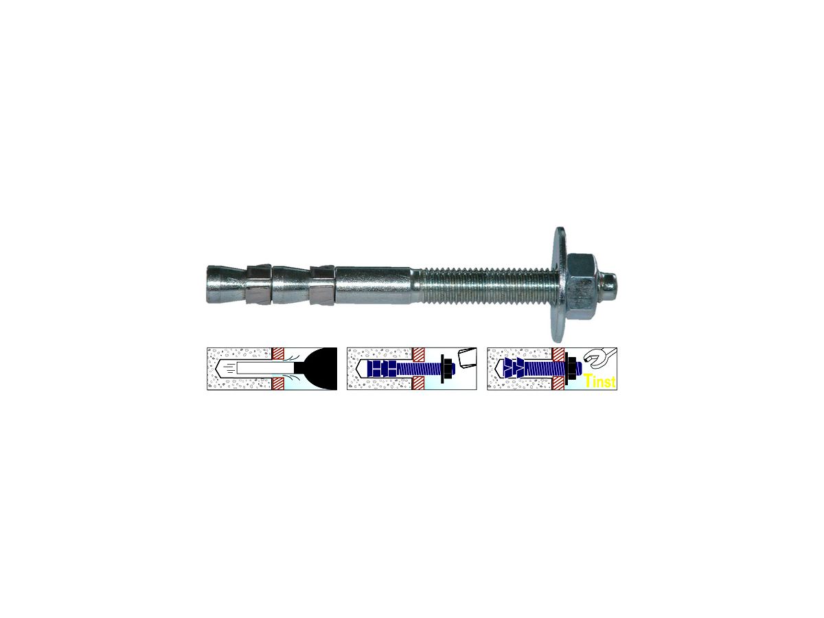 Bolzenanker PXA-GS M16/200/320 - 2 Konus, Langgewinde,  DIN 440 5 Stk.