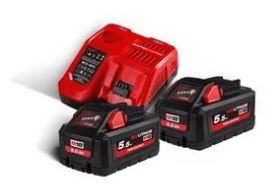 Starter-SET Milwaukee M18 HNRG-552 - mit zwei Akku + Ladegerät 5.5Ah