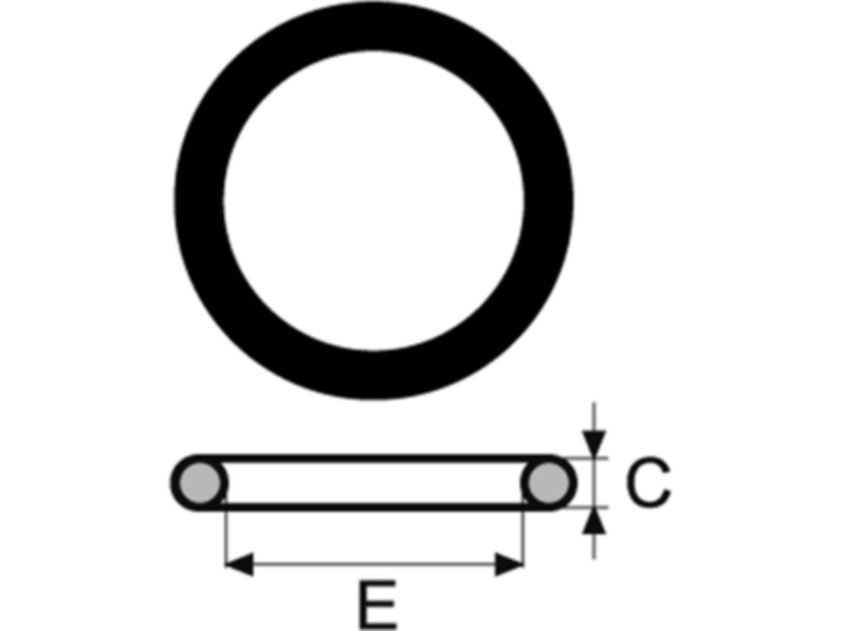 O-Ring EPDM schwarz für C-Stahl - Inox - 108 mm