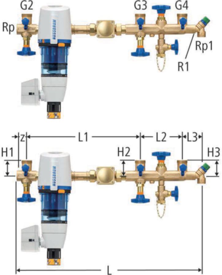 Verteilerbatterie Standard - mit Redfil und Rückspülautomatik