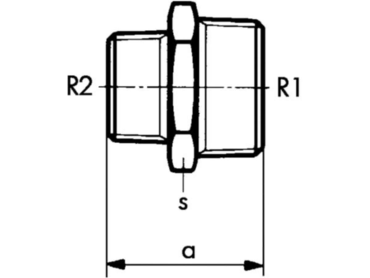 Doppelnippel reduziert +GF+ Serie 8000