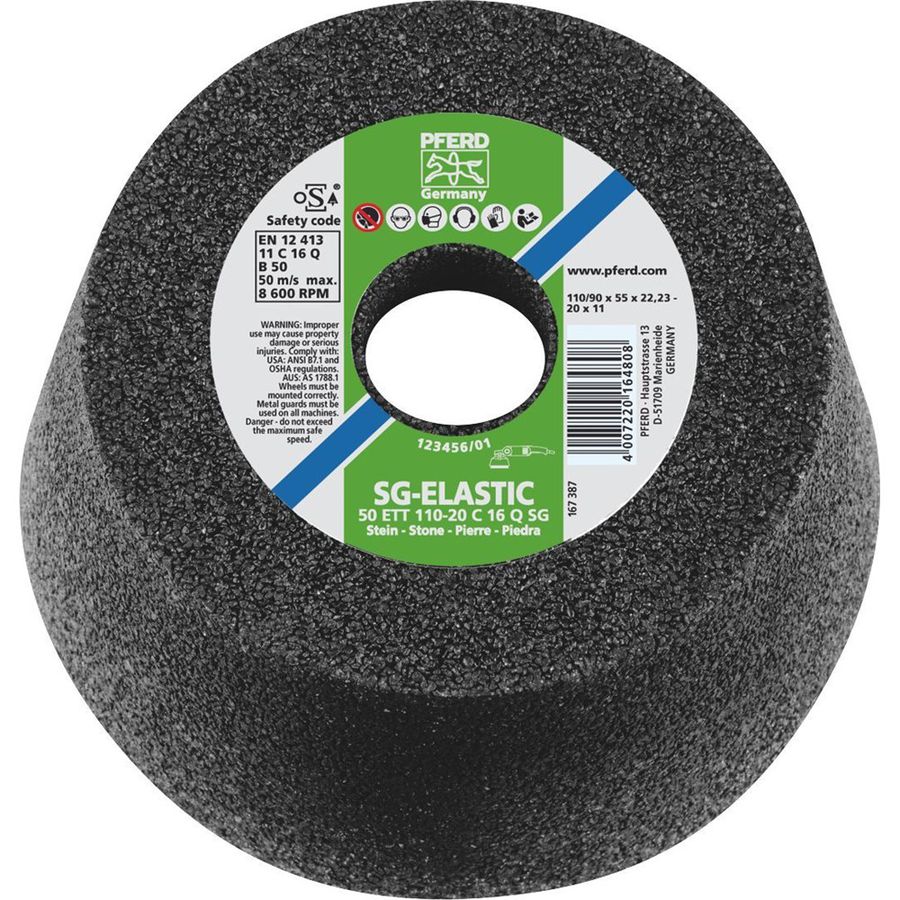 Schleiftopf PFERD SG-Elastic - Stein, weiche Ausführung