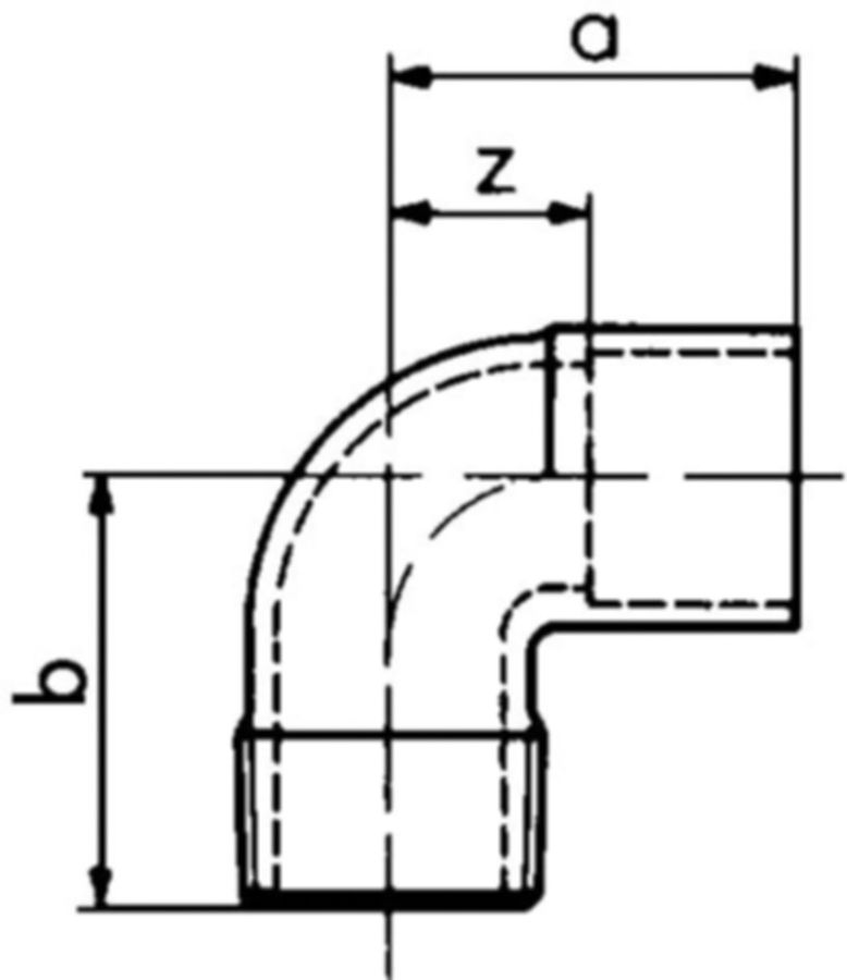 Winkel Rotguss Nr. 7094, innen-AG - Lötfittings