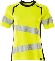 T-Shirt Damen-Passform, Gr. 2XLONE - hi-vis gelb/schwarzblau, 50% PES/50% CO