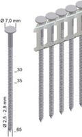 Coil-Nägel rostfrei V2A CNE25/25 CFR RI - Paket à 3'600 Stk, plastikmagaziniert