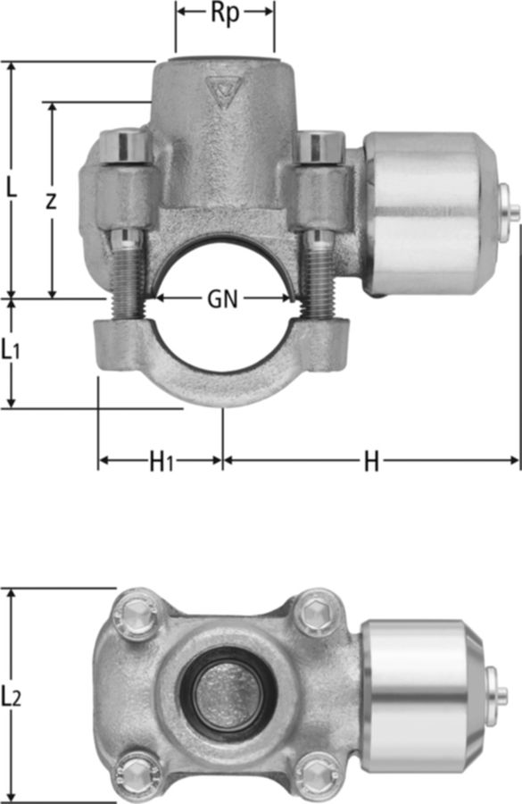 Abzweig-T-Stück FLAMCO T-plus Temperguss - Innengewinde
