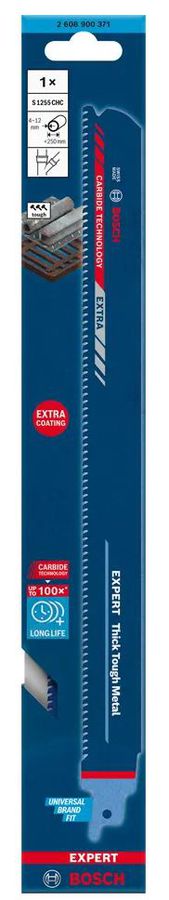Säbelsägeblatt Bosch S 1255 CHC enduranc - EXPERT,CARBIDE Länge: 300x25mm, à 10Stk