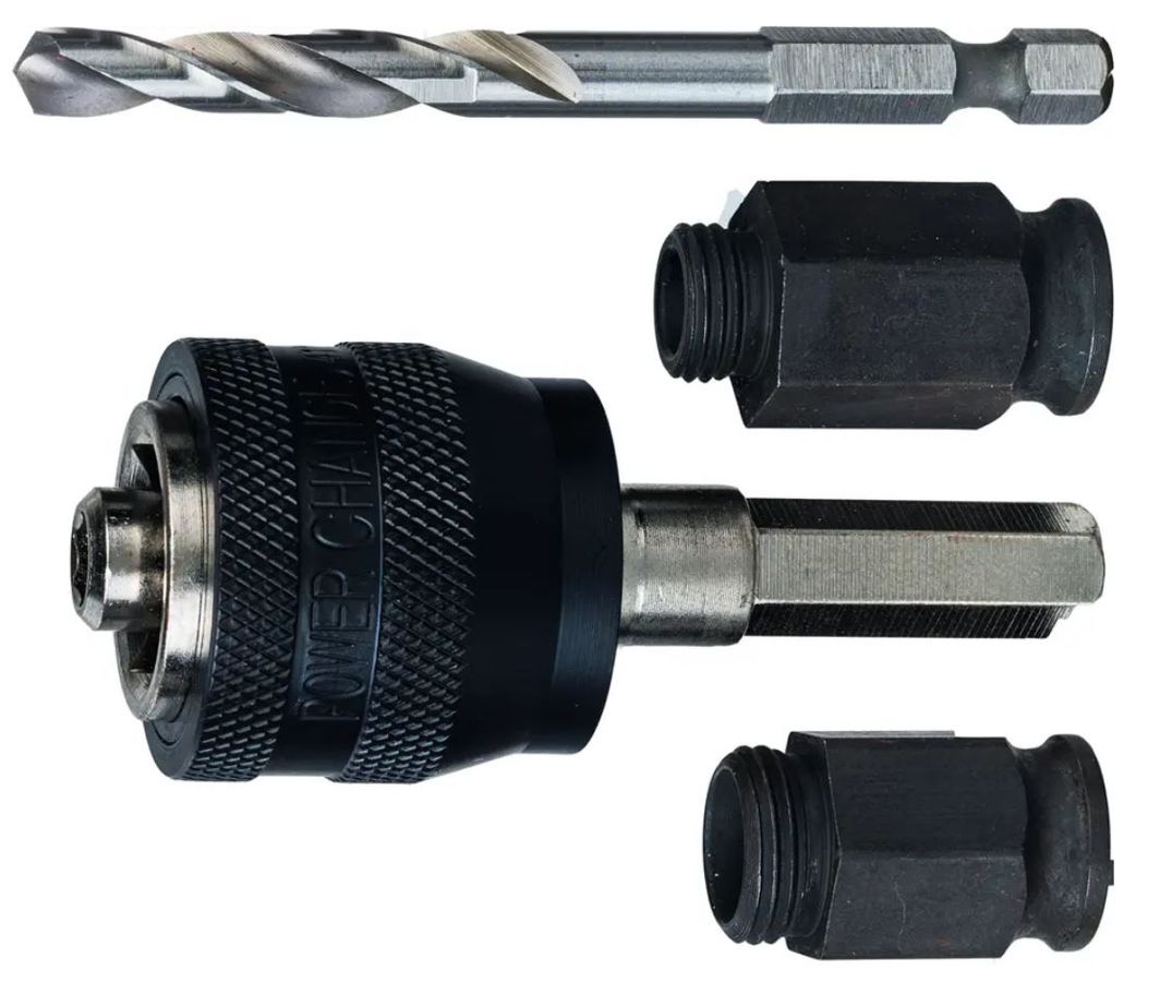 Schnellwechseladapter zu Bosch Bohrkrone - Pilot-Bohrer HSS-G 6kt-80mm Tiefe 44mm
