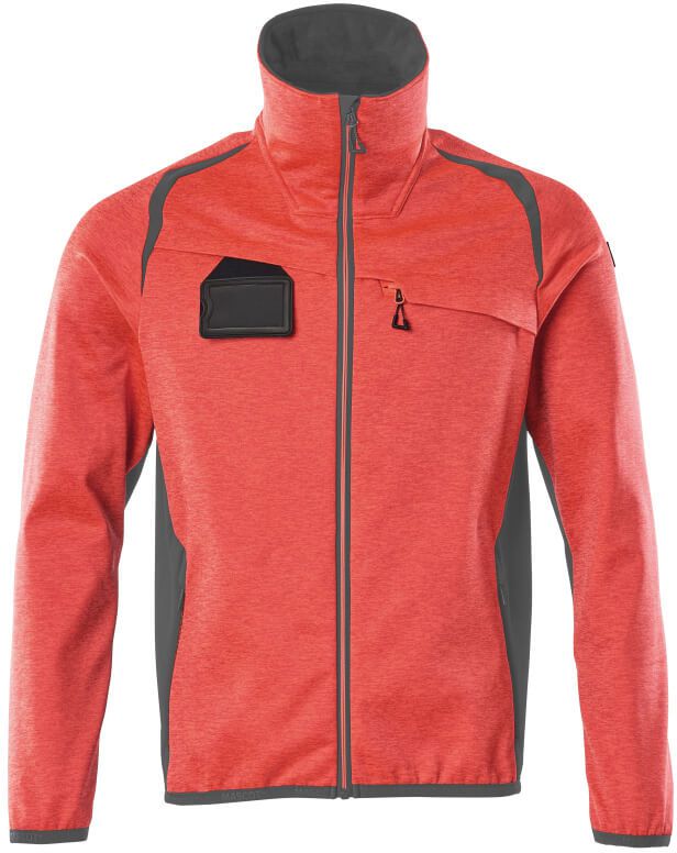 Fleecepullover mit Reissverschluss - 94% PES / 6% EL, 260 g/m²