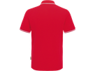 Poloshirt Twin-Stripe Gr. M, rot/weiss - 100% Baumwolle, 200 g/m²
