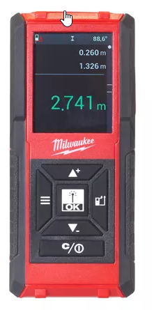 Laser-Entfernungsmesser Milwaukee - LDM 100 Messbr. 0.15-100m, Pythagoras,