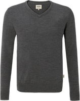 V-Pullover Merino Wool 2XL anth-mel. - 100% Merinowolle