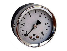 Manometer 54 mm - Anschluss hinten 1/4", 0-16 bar