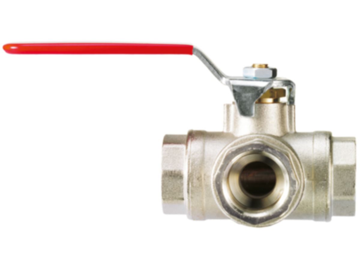 Kugelhahn Typ 71 T-Bohrung - PN 16, schaltweg 270°C