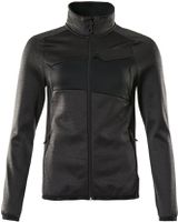 Fleecepullover mit Reissverschluss, 2XL - dunkelanthrazit/schwarz, Damenpassform