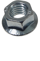 6-kt Mu 8 mit Flansch und Verzahnung - verz.blau DIN 6923
