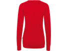 Damen-V-Pullover Prem.-Cotton 2XL rot - 100% Baumwolle
