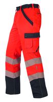 Sommer-Arbeitshose WIKLAND rot/anthrazit - EN ISO 20471 Kl. 2
