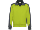 Sweatjacke Contrast Perf. 2XL kiwi/anth. - 50% Baumwolle, 50% Polyester, 300 g/m²