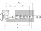 Stand-WC-Befestigung SET Ø8x51/30 - Pak. à 2 Stk. Poly.Mess, TOX Toilet XL