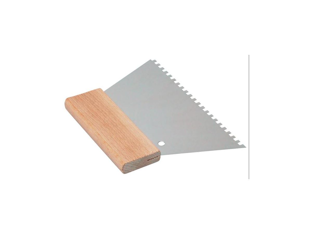 Kleberverteilspachtel 180 mm trapezform - Zahnung 4 mm, Kaufmann